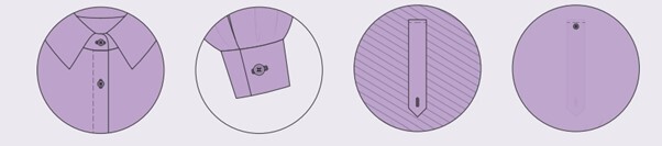 Illustrations of different sewing machine stitching styles on fabric.
