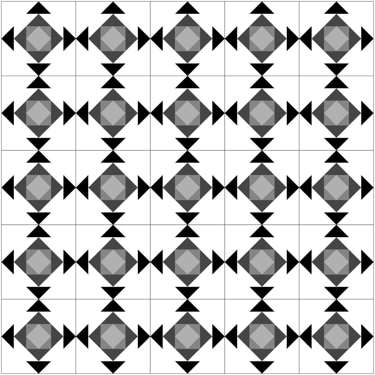 grey and white supernova quilt