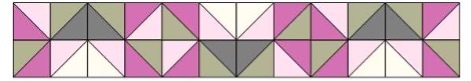 Half square triangle blocks adding 1 colour-1