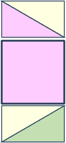 Geometric fabric pattern design with pastel pink, green, and yellow colors.