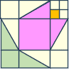 Colorful geometric pattern with various sized squares and rectangles.