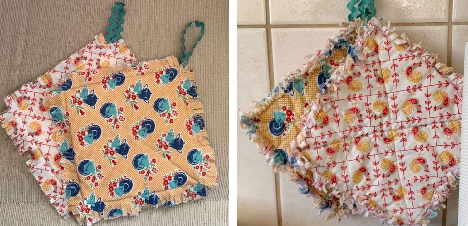 potholder before after washing