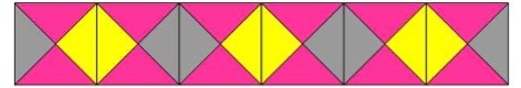 Quarter Square Triangle Border Adding 1 colour 1