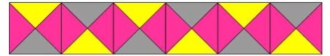 Quarter Square Triangle Border Adding 1 colour 2