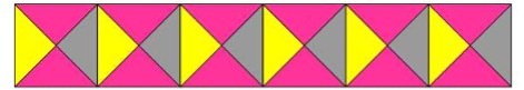 Quarter Square Triangle Border Adding 1 colour 3