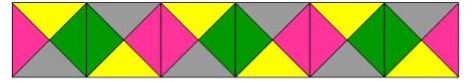 Quarter Square Triangle Border Adding 2 colour 2
