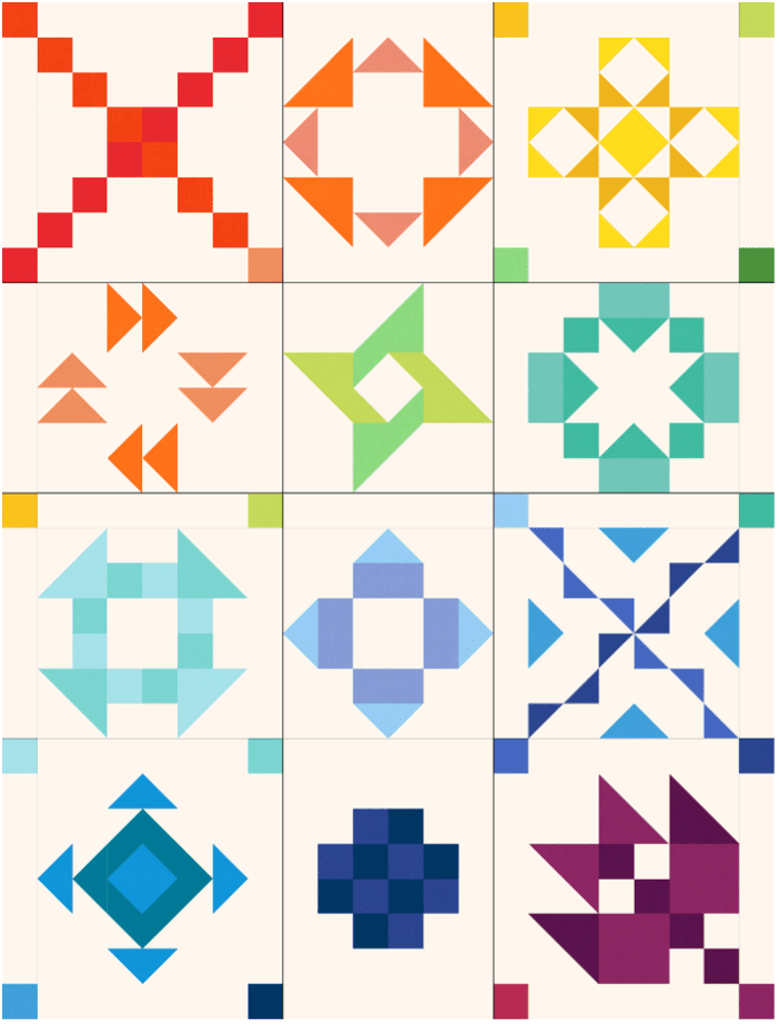 rainbow sampler finished diagram