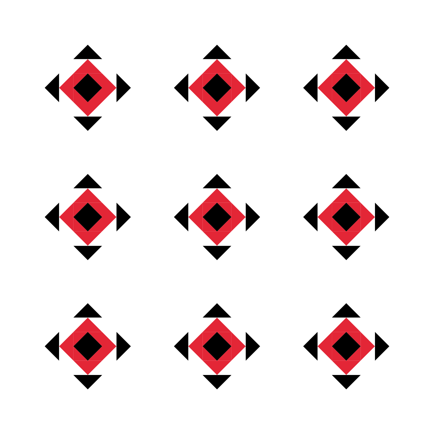red and black supernova quilt