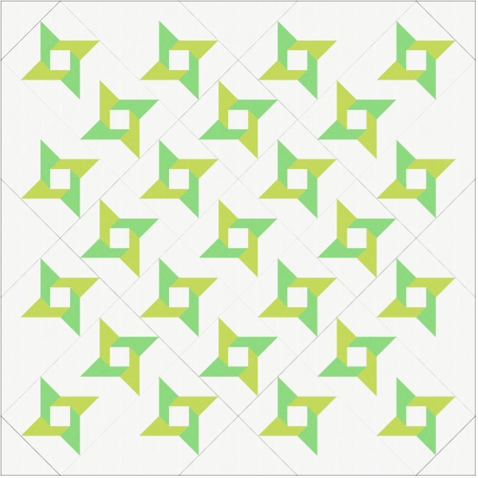 Twinkle star quilt block 3