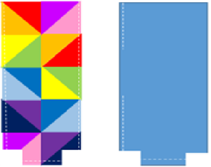 Colorful geometric sewing patterns by a West Gosford NSW sewing brand business.