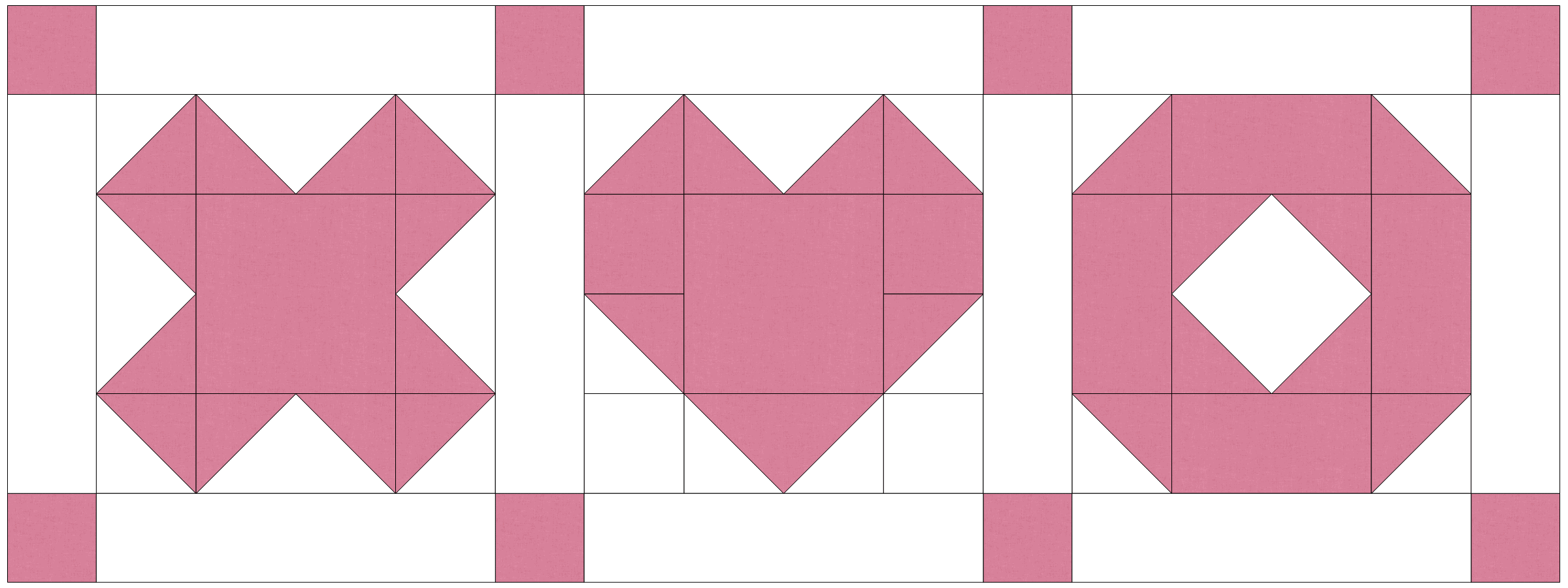 xo heart valentines runner